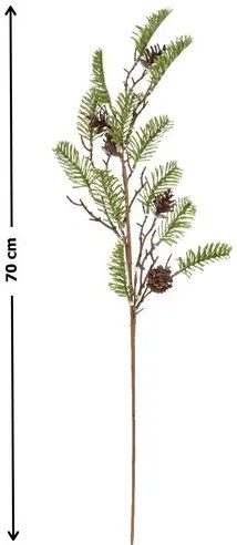 Gałąź zimowa z szyszkami sosnowymi, 71 cm
