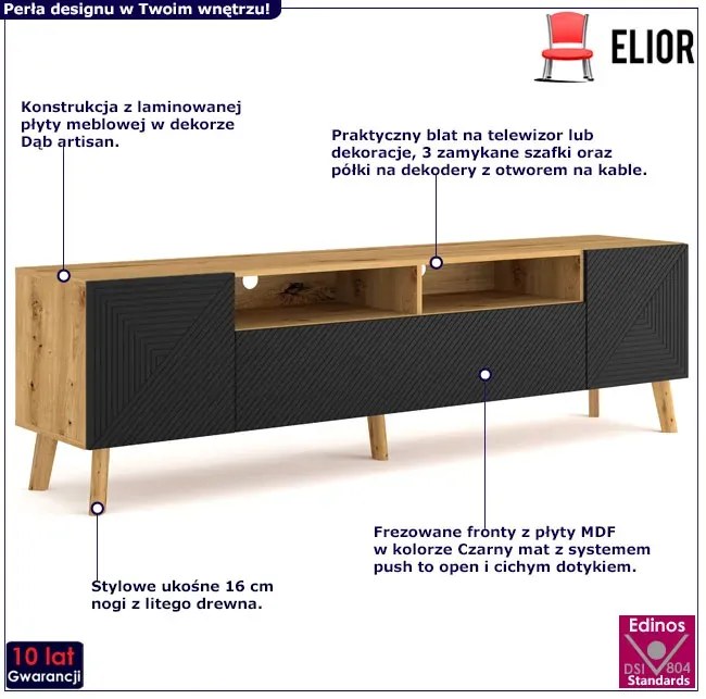 Stojąca długa szafka rtv F0-M15