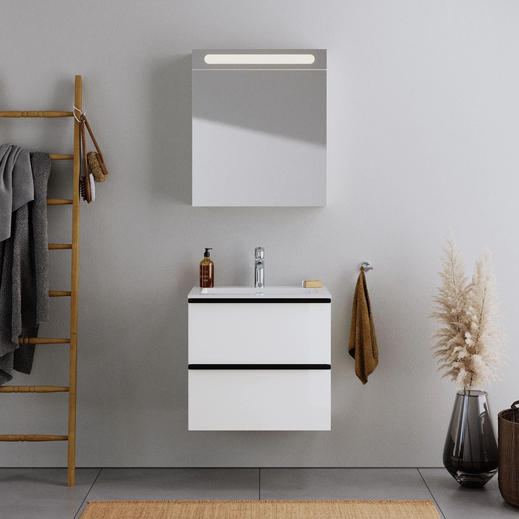 Szafka z lustrem Duravit DuraPoint 60 cmZ oświetleniem LED - Strona zawiasów drzwi do wyboru