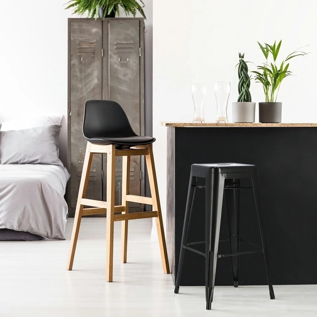 Stołek barowy Paris insp. Tolix 66 cm czarny