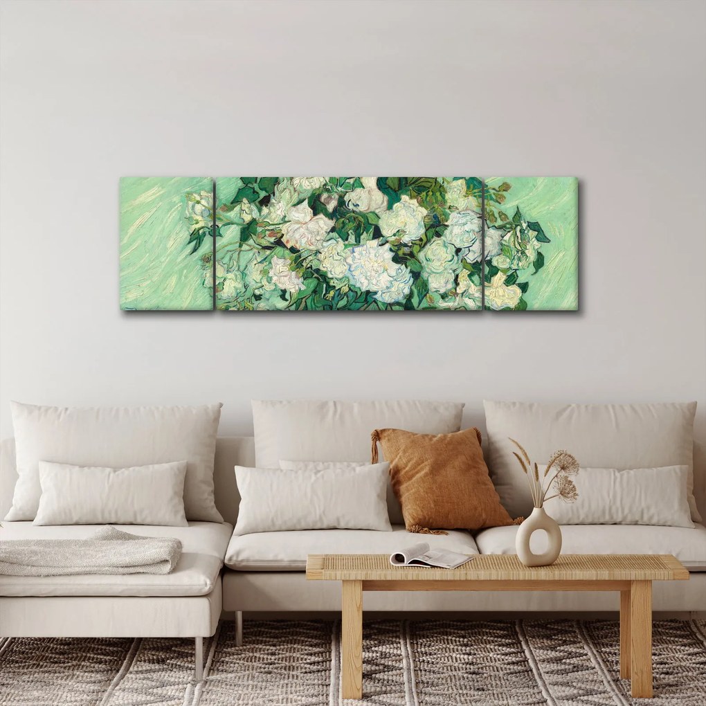 Obraz - Vincent van Gogh, Roses, reprodukcje (170x50 cm)