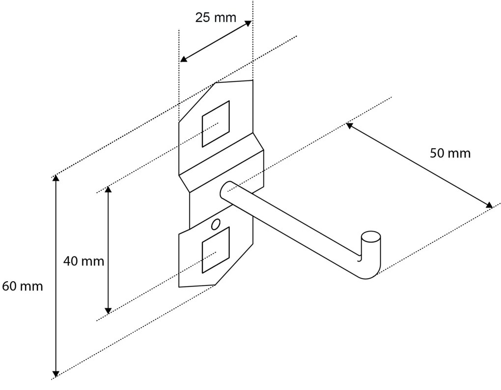 Hak pojedynczy 50 mm