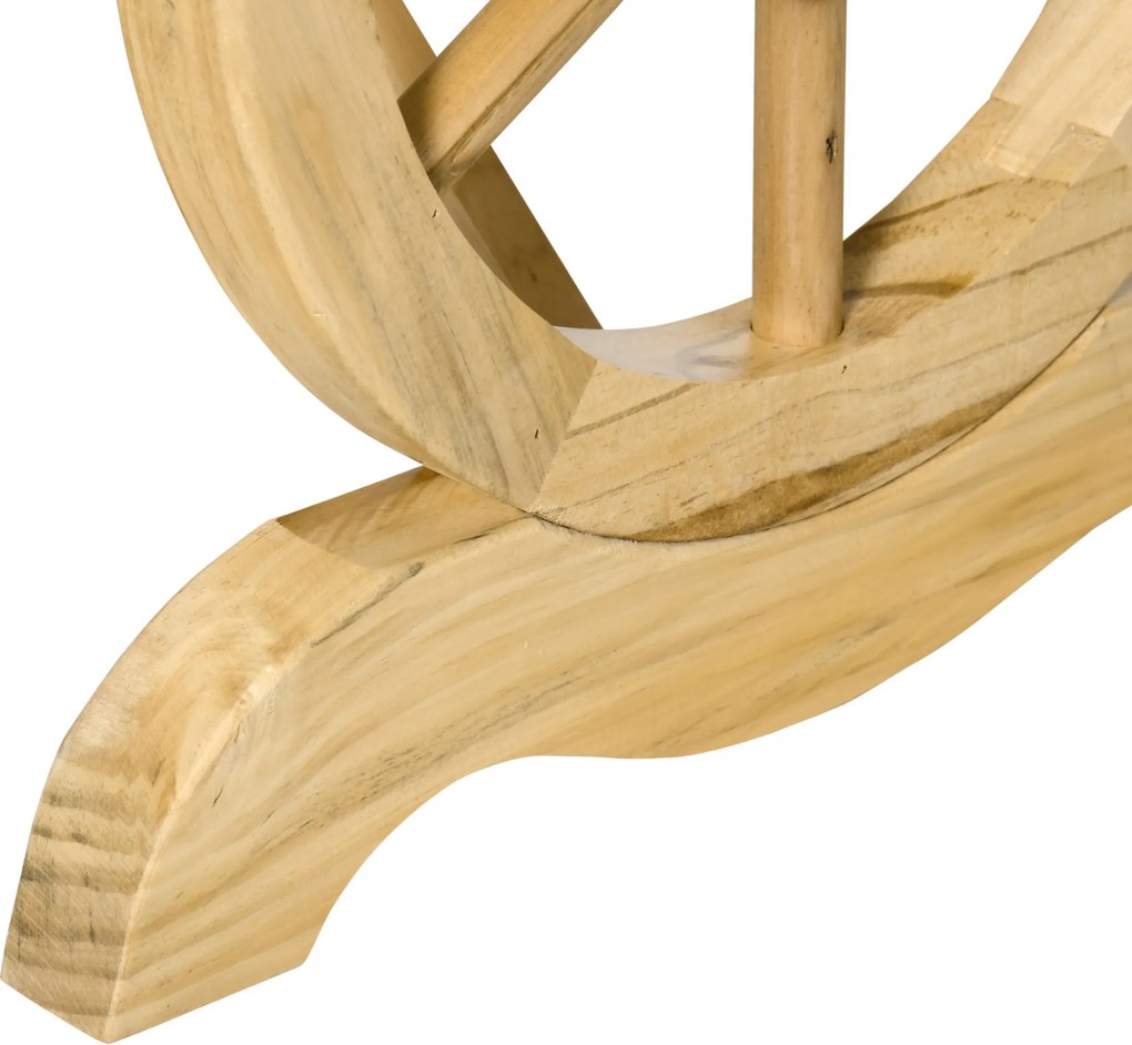 Outsunny Ławka ogrodowa dla 2 osób lite drewno kolor naturalny, 98 x 50 x 39,5 cm