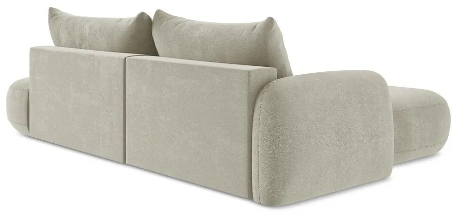 Beżowy rozkładany narożnik (lewostronny/z szezlongiem) Hale – Makamii