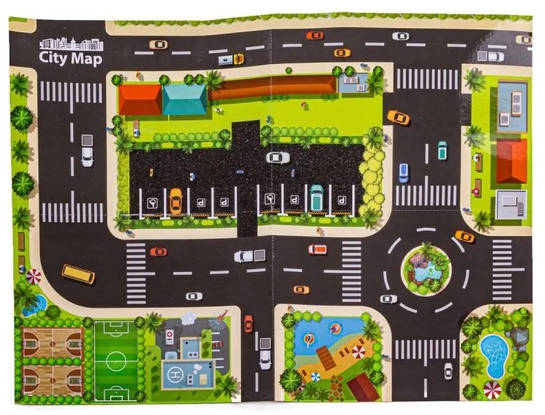 Woopie parking garaż z interaktywną kierownicą + 4 auta