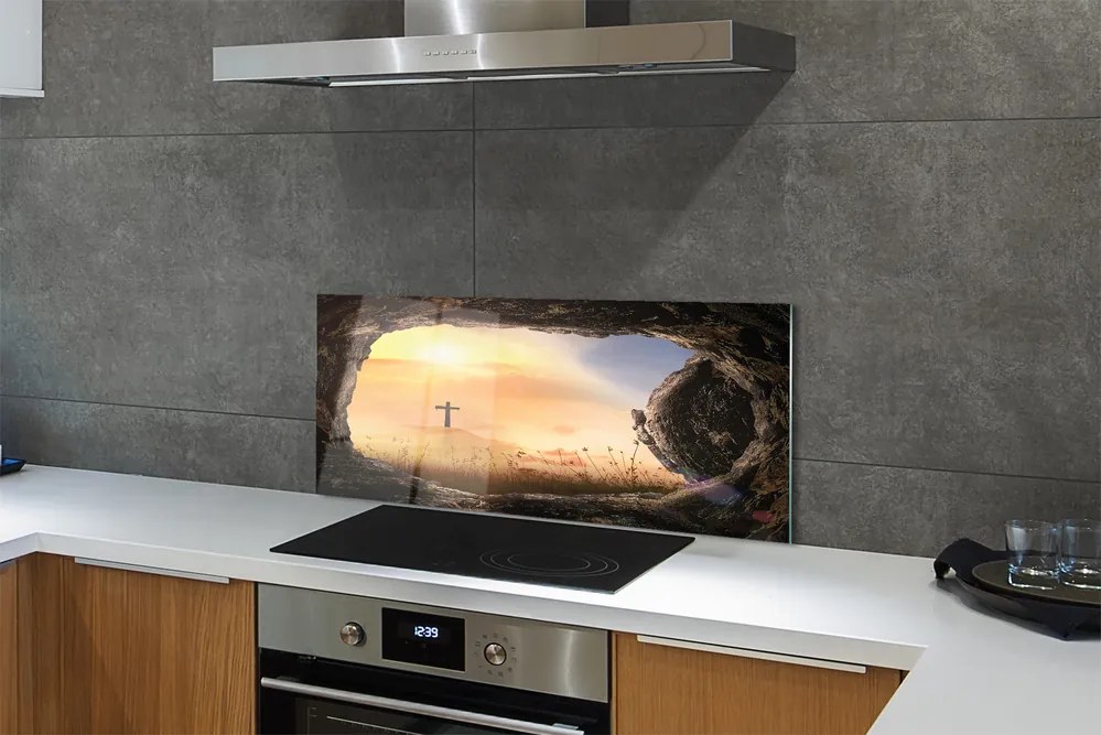 Szklany Panel Symbol Wiary: Święty Krzyż