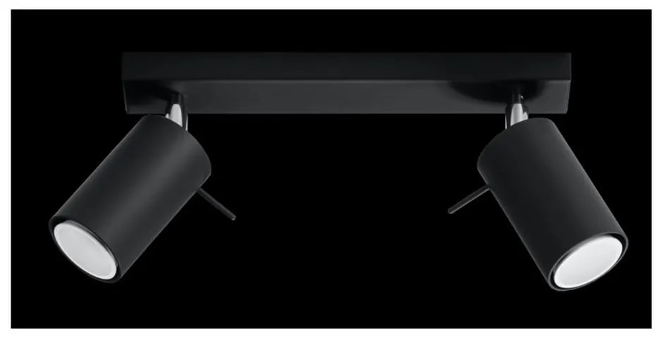 Czarna lampa punktowa 8x30 cm Etna – Sollux