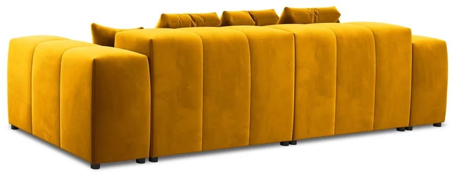 Żółta aksamitna sofa 320 cm Rome Velvet – Cosmopolitan Design