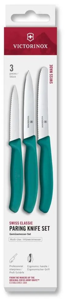 Victorinox - Zestaw noży kuchennych do warzyw SWISS CLASSIC 3 szt. turkusowy