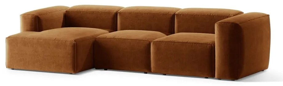 Ceglasty narożnik (lewostronny/z szezlongiem) Bergamo – Cosmopolitan Design