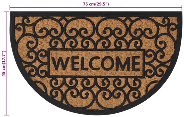 Półokrągła wycieraczka przed drzwi N6-C78