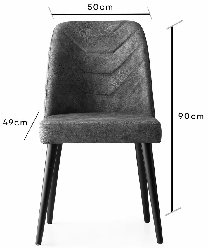 Zestaw krzeseł do jadalni Dallas Anthracite, 2szt.