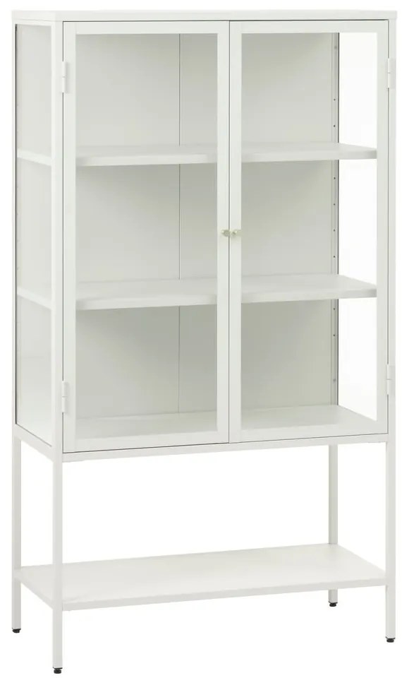 Biała metalowa witryna 90x160 cm Carmel – Unique Furniture
