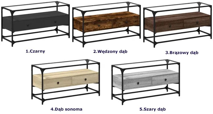 Minimalistyczna szafka pod TV przydymiony dąb - Gamer 3X