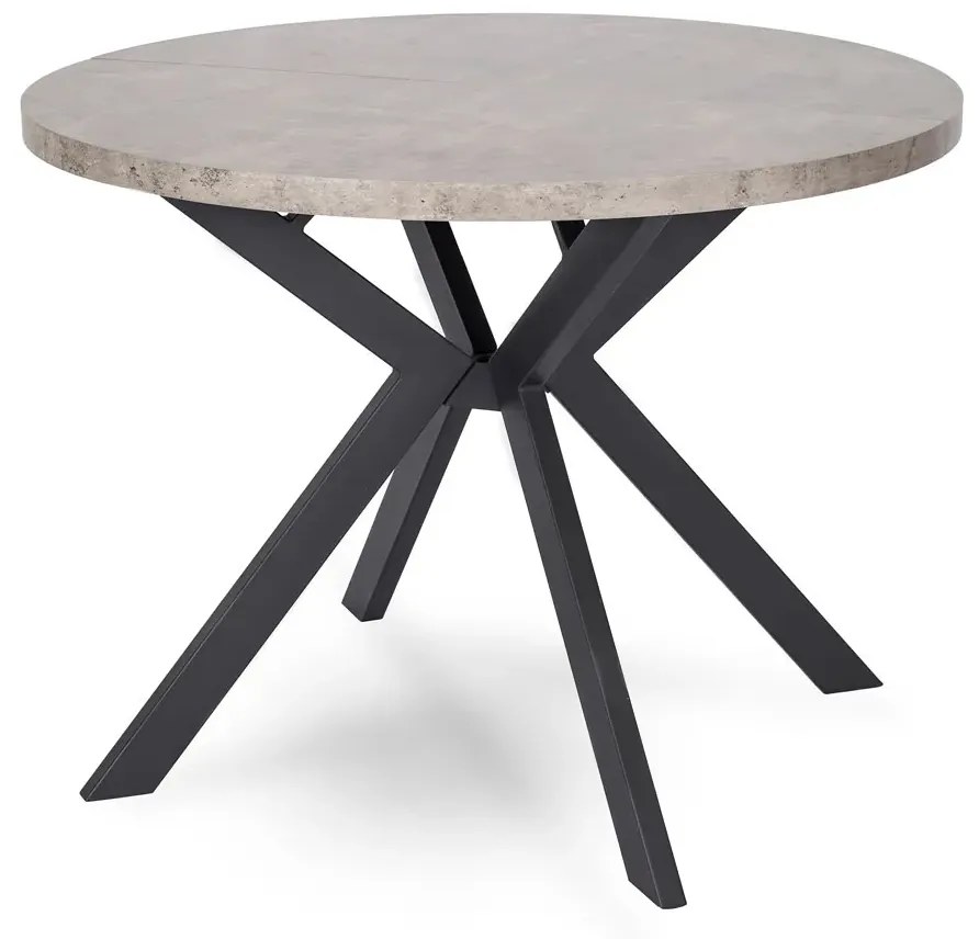 Industrialny okrągły stół rozkładany beton - Ratto