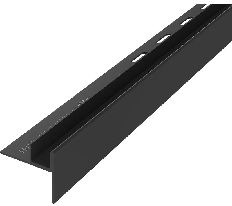 Mexen Line-B listwa spadkowa do szkła 180 cm prawa, czarna - 187004180R