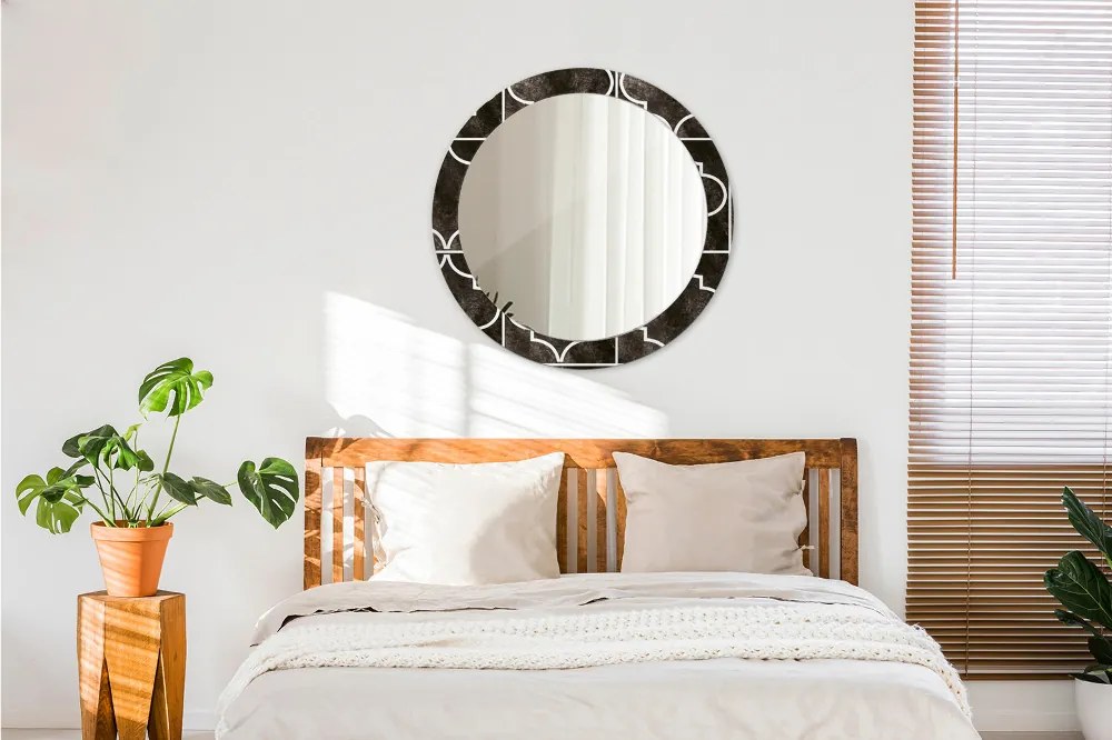 Lustro dekoracyjne okrągłe Antyczne płytki