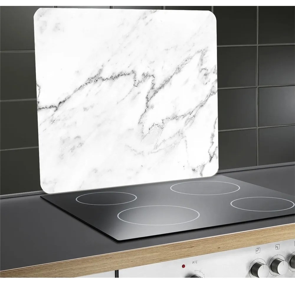 Płyta ochronna na ścianę przy kuchence ze szkła hartowanego 50x56 cm Marble – Wenko