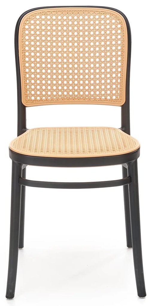 Krzesło Sztaplowane Naturalne Czarne K483