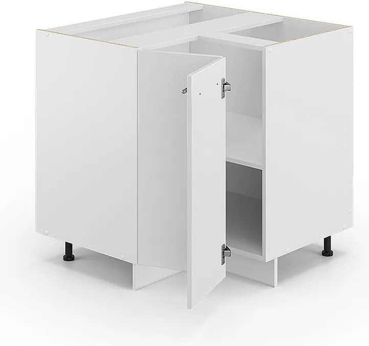 Szafka narożna biały wysoki połysk 80.5x60x82 fame-line