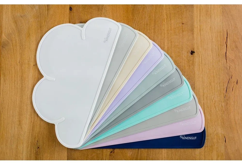 Ciemnoróżowa silikonowa mata stołowa Kindsgut Cloud, 49x27 cm