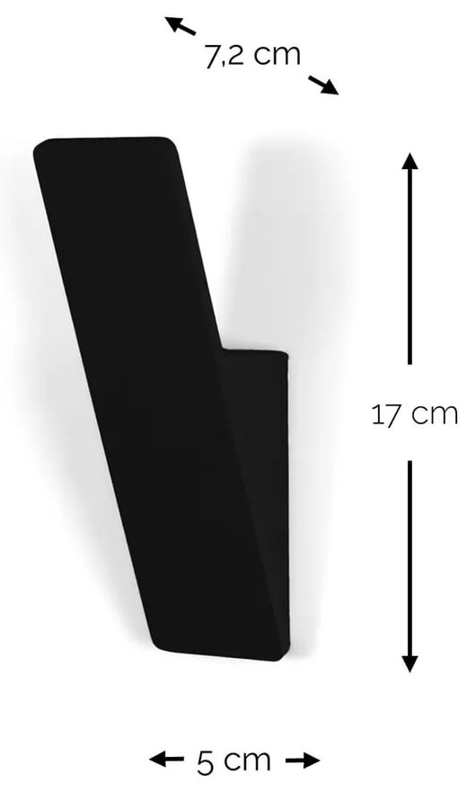 Szarobrązowy ścienny stalowy haczyk Angle – Spinder Design