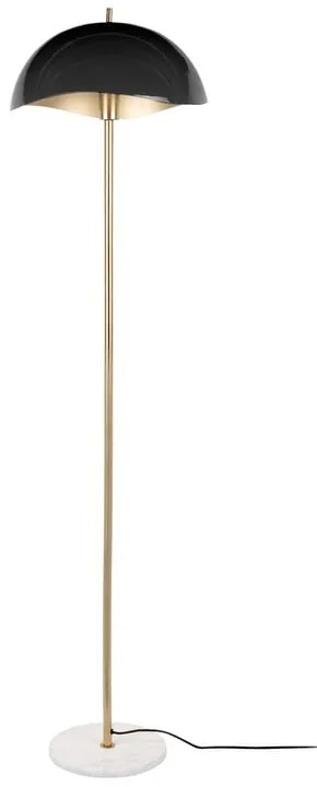 Lampa stojąca w czarno-złotym kolorze z metalowym kloszem (wysokość 154 cm) Waved – Leitmotiv