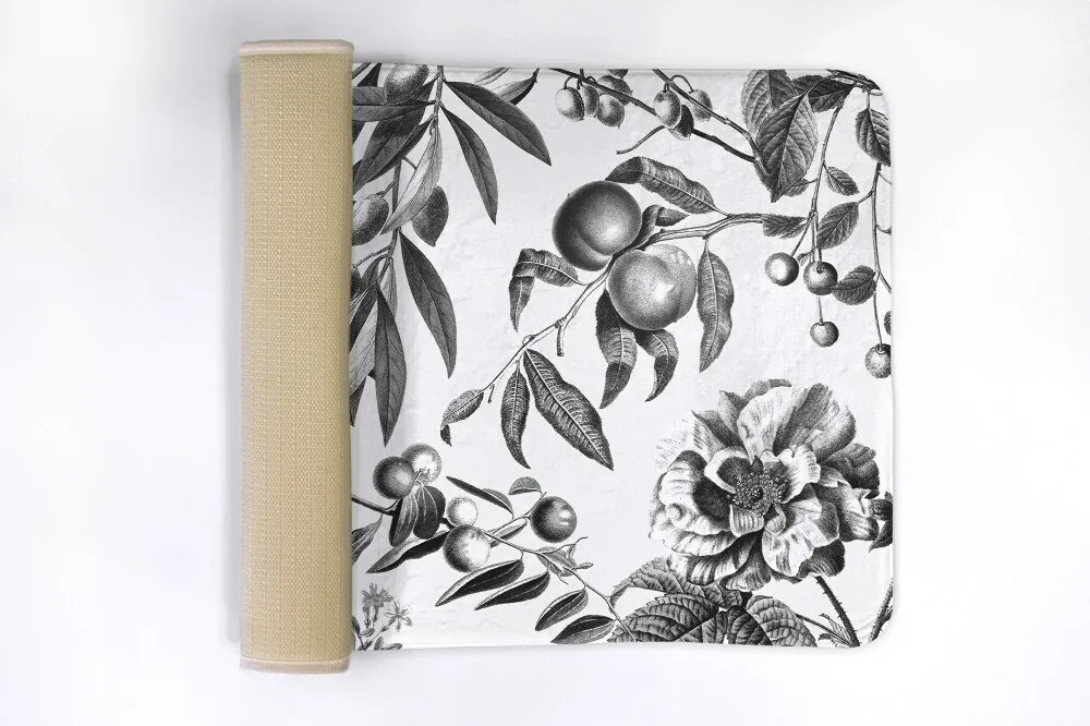 Dywanik antypoślizgowy do łazienki Dywanik antypoślizgowy do łazienki Roślinny wzór