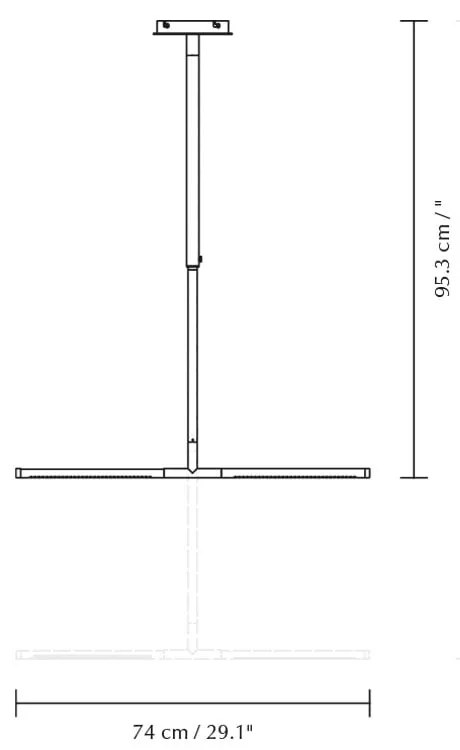 Czarna metalowa lampa wisząca LED z metalowym kloszem Omni Ceiling – UMAGE