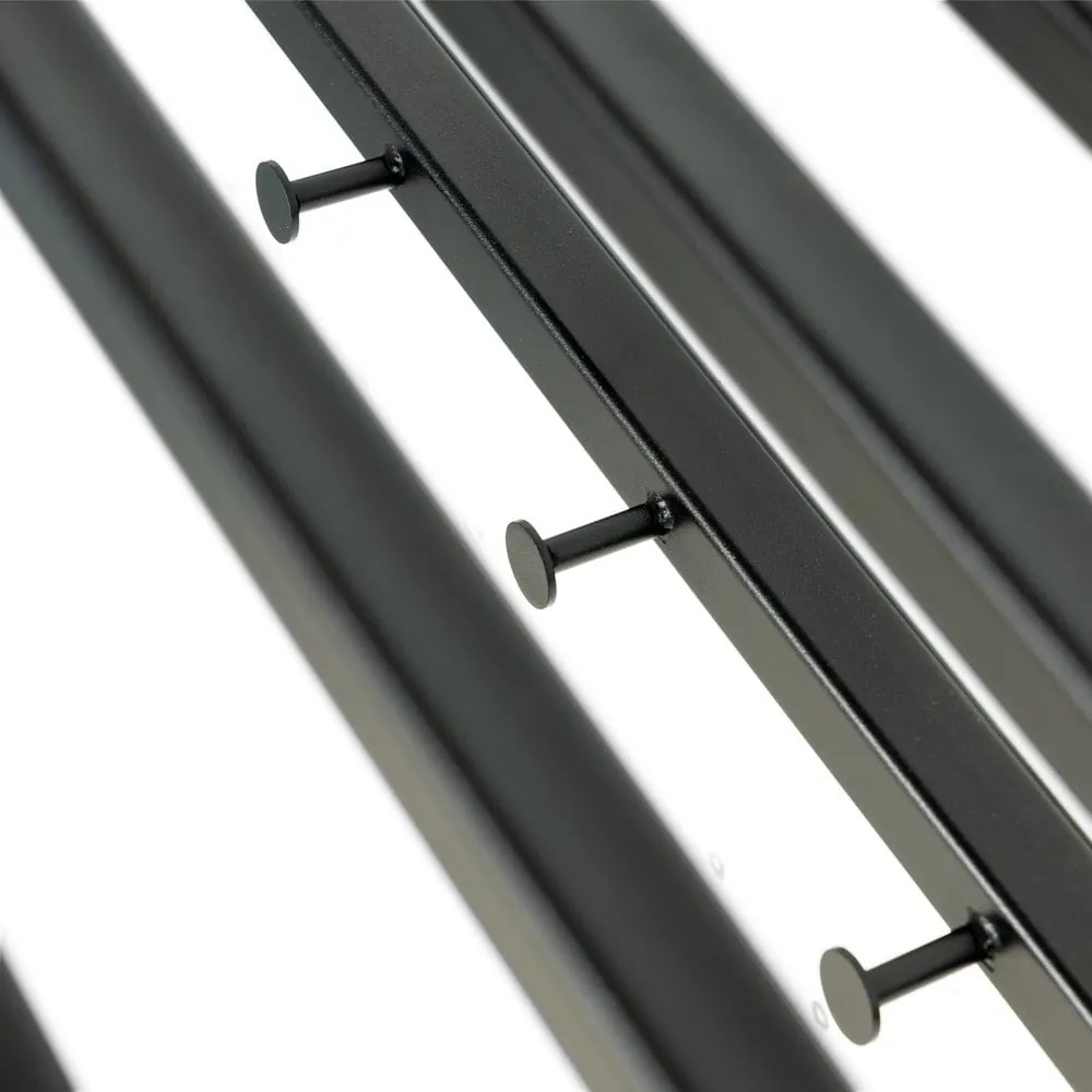 Czarny metalowy wieszak ścienny z półką 76 cm Marco – Spinder Design