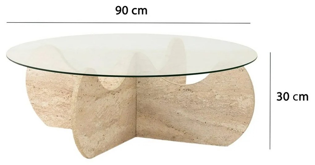 Stolik konferencyjny Hima Travertine