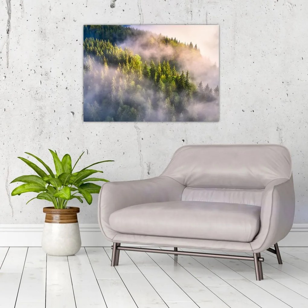 Obraz na szkle górskiego krajobrazu (70x50 cm)