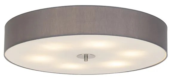 Rustykalna lampa sufitowa szara 70 cm - Drum Nowoczesny Oswietlenie wewnetrzne