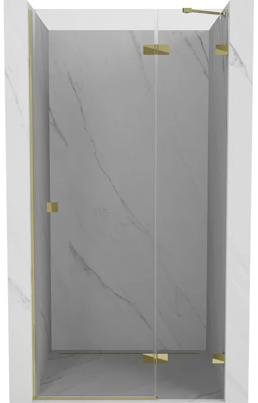 Mexen Lunar drzwi prysznicowe uchylne prawe 95 cm, transparent, złote - 834-095-000-50-00-P