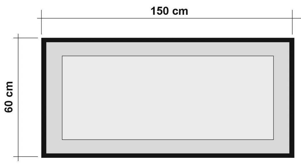 Lustro Idea Black and Atlantic Pine, 150 cm, L