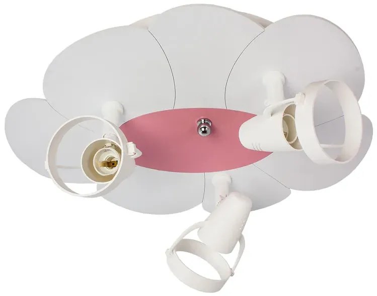 Biało-różowa dziecięca lampa sufitowa - S212-Vulpin
