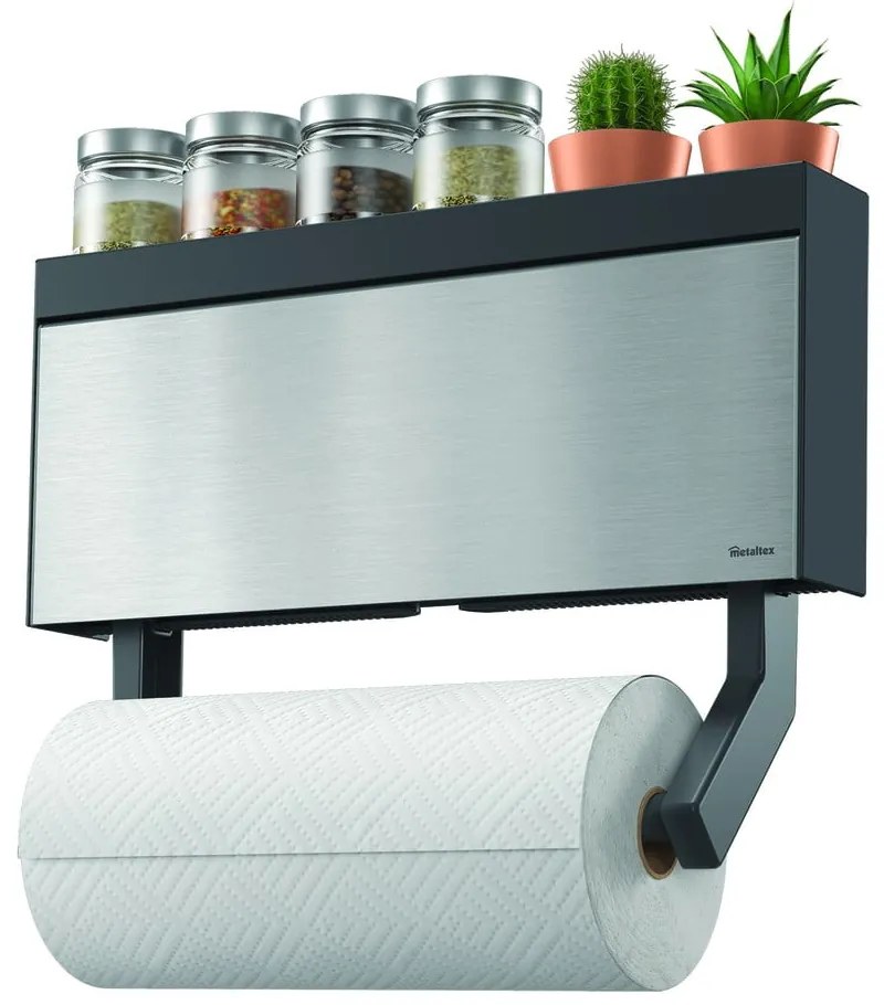 Uchwyt ścienny na rolki i folie kuchenne Tango Inox - Metaltex