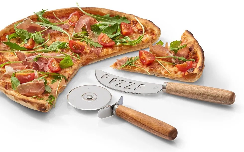 Zestaw profesjonalnych noży do pizzy, radełko do krojenia ciasta.
