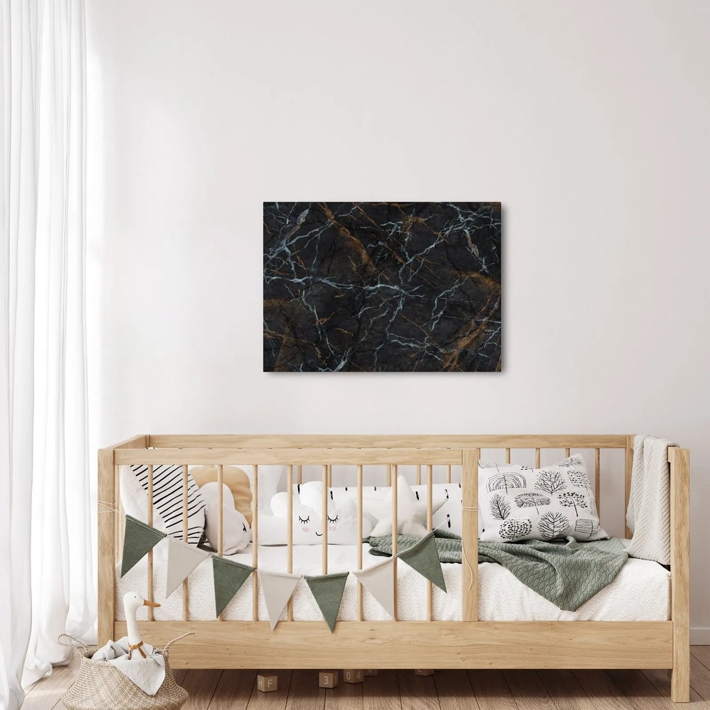 Obraz - Czarny marmur (70x50 cm)