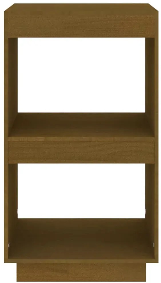 Minimalistyczny drewniany regał miodowy brąz - Lika 6X