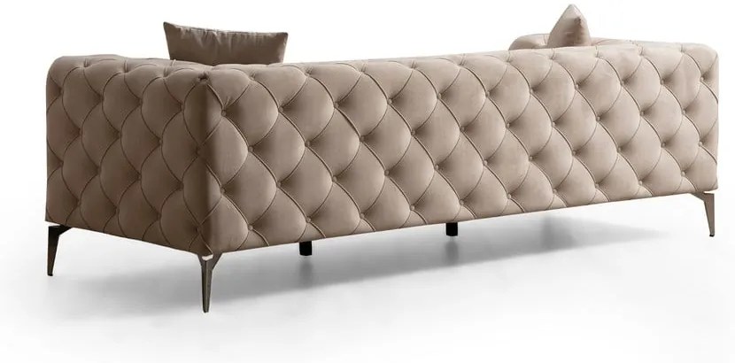 Beżowa aksamitna sofa 237 cm Como – Artie