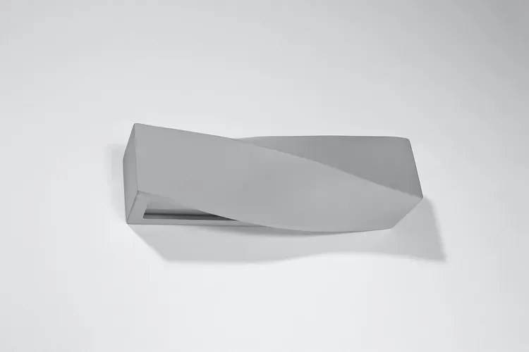Ceramiczny szary ścienny kinkiet R8-G28