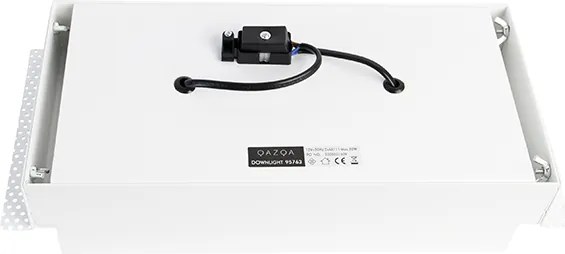 Zestaw 6 reflektorów wpuszczanych białych regulowanych AR111 bezramkowych 2-źródła światła - Oneon