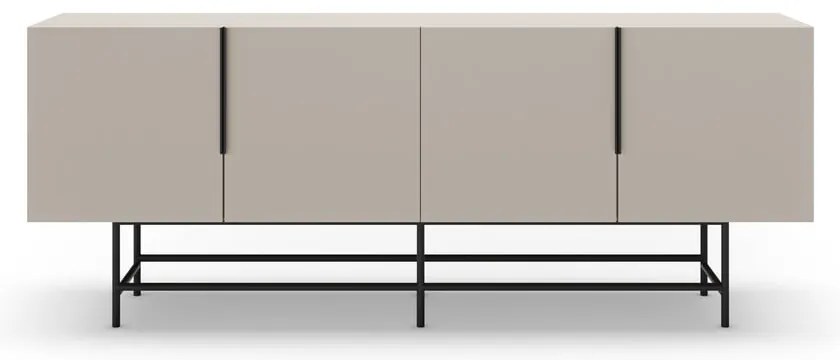 Kremowa niska komoda 200x77,5 cm Eldia – Marckeric