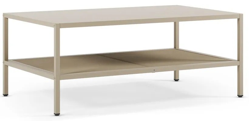 Kremowy metalowy stolik 60x100 cm Fayna – Marckeric