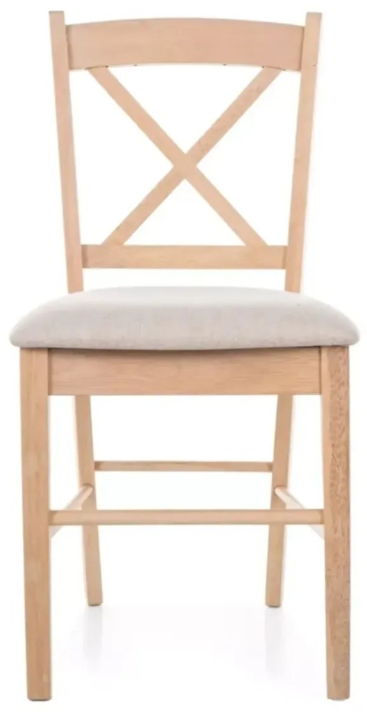 Krzesło drewniane CD-56 z poduszką naturalny dąb / beżowy SIGNAL