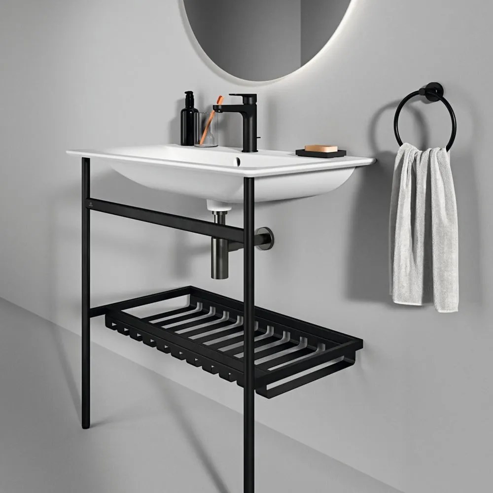 Czarny metalowy stelaż pod umywalkę 76x84 cm Conca – Ideal Standard