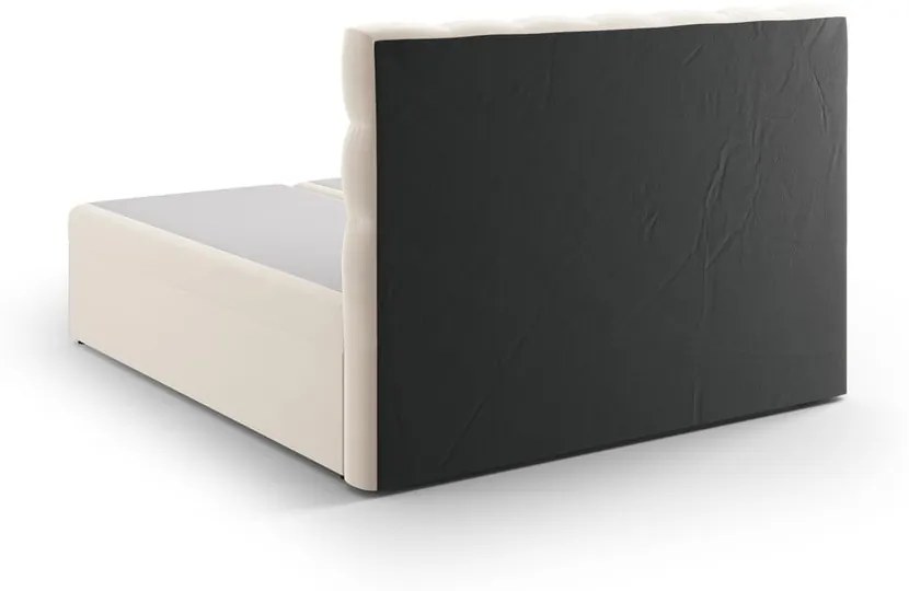 Beżowe łóżko boxspring ze schowkiem 160x200 cm Bali – Cosmopolitan Design