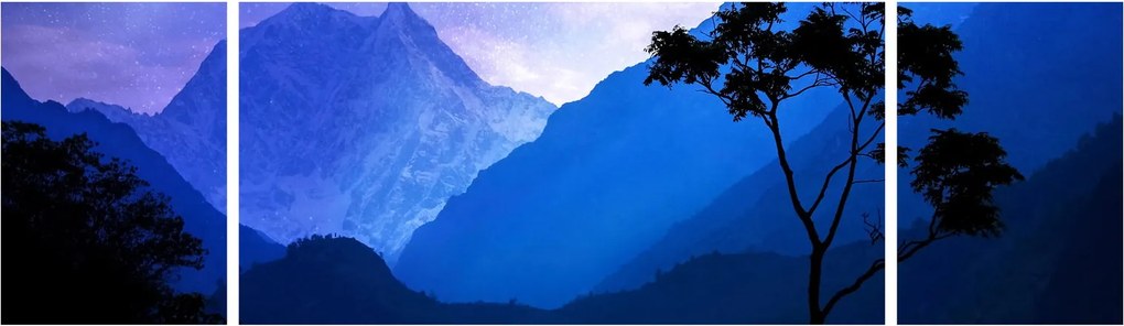 Obraz - Nocne niebo w Nepalu (170x50 cm)