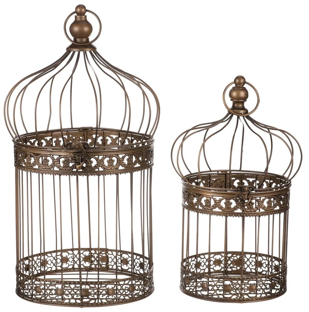 Zestaw klatek metalowych Vask 2 szt., miedziany